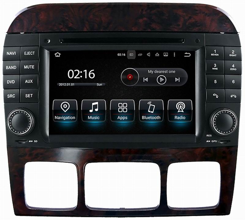 Ouchuangbo car radio 1024*600 2G RAM android 7.1 for Mercedes Benz S W220 1998-2005 with 4*45 Watts amplifier