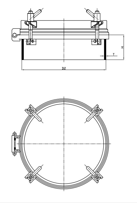 Φ600mm Sanitary Grade Tank Manway With Sight Glass