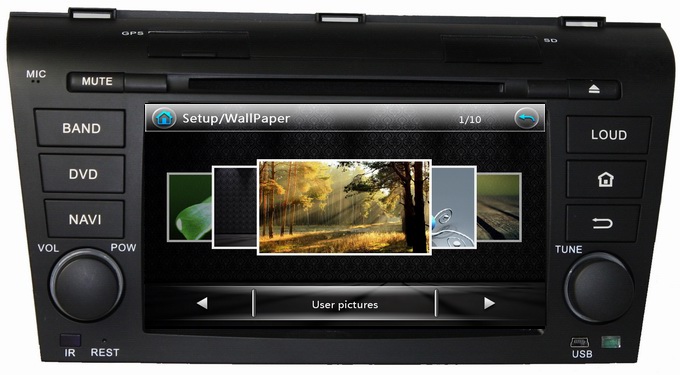 Ouchuangbo Auto Radio Stereo DVD Player for Mazda 3 2004-2009 USB iPod GPS Navi System OCB-7003A