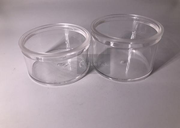Cheap PP / Acrylic Transparent Small Plastic Containers Tea Cups 20g 30g 50g for sale