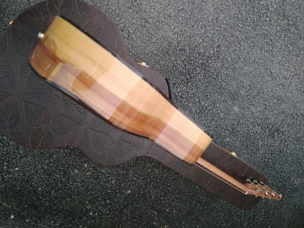 Factory AAAA 14 frets Auditorium folk Guitars Orchestra all solid imported apple wood acoustic electric guitar