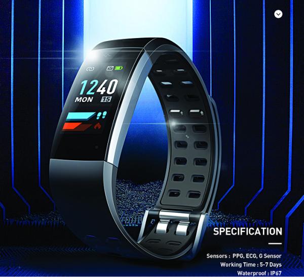 Cheap PPG ECG Replaceable Straps Smart Fitness Band for sale
