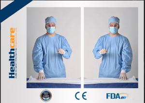 Quality SMS Sterile Disposable Surgical Gowns , PP PE Spunlace Disposable Operating Gowns  wholesale