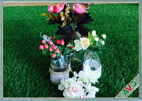 High Density Indoor Artificial Turf , Weather Resistant Landscaping Synthetic