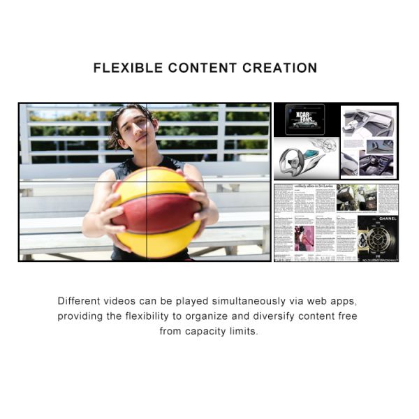 LCD 55 Inch Narrow Bezel Video Wall FHD Resolution With Cabinet
