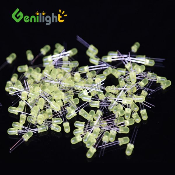 5mm Yellow Candle Light Flicker Diodes with Bright Flickering LED Light Package / Case