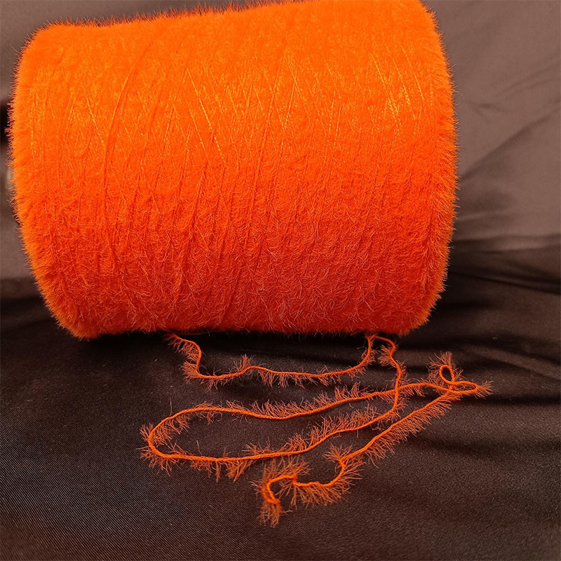 NM15 0.9cm Nylon Feather Yarn Fancy Yarn / Dyed Yarn for Winter Clothing