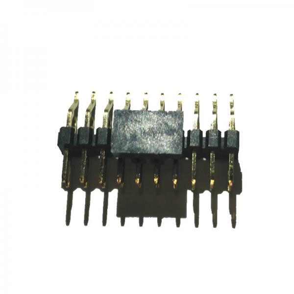 Cheap 2 Pin Header Connector Male Right Right Angle / SMT Type PA9T With POST / CAP for sale
