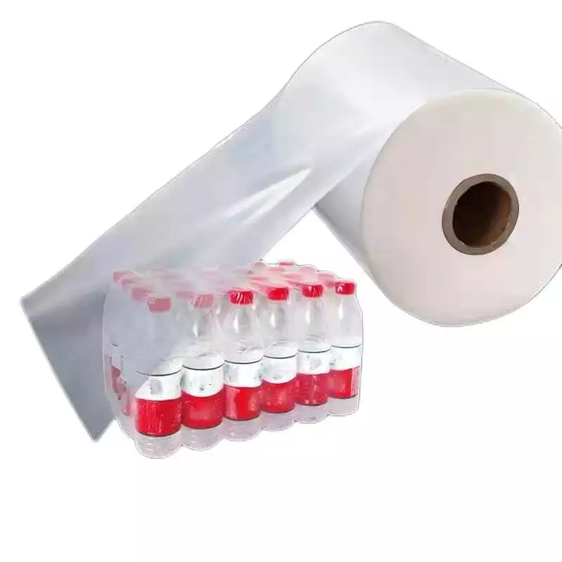 PE Plastic Films Printable Hot Shrink Wrap Packing Heat Shrinkable Shrink Film Roll For Plastic Bottles Mineral Water