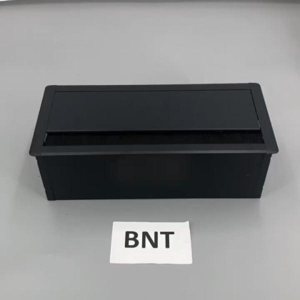 Conference office room used aluminum table brush desk grommet box
