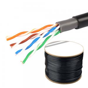 China CCS Waterproof Cat5 Ethernet Cat5e Outdoor Cable HDPE Insulation on sale