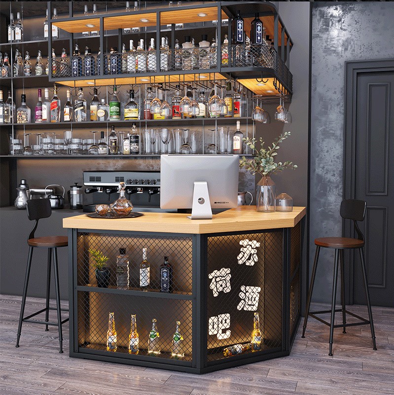 Mini LED Counter Height Nightclub Bar Table Modern Furniture