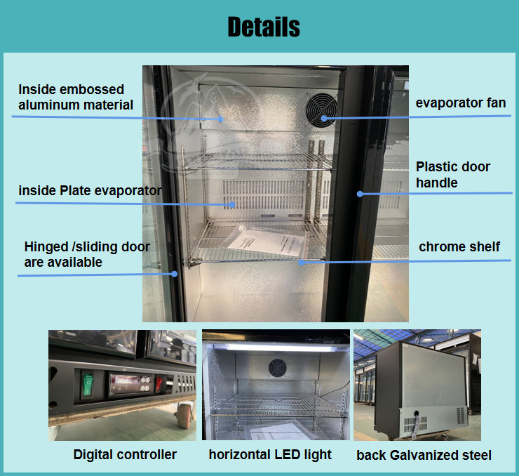 Triple Transparent Glass Door Under Bar Beer Cooler With 300L Volume