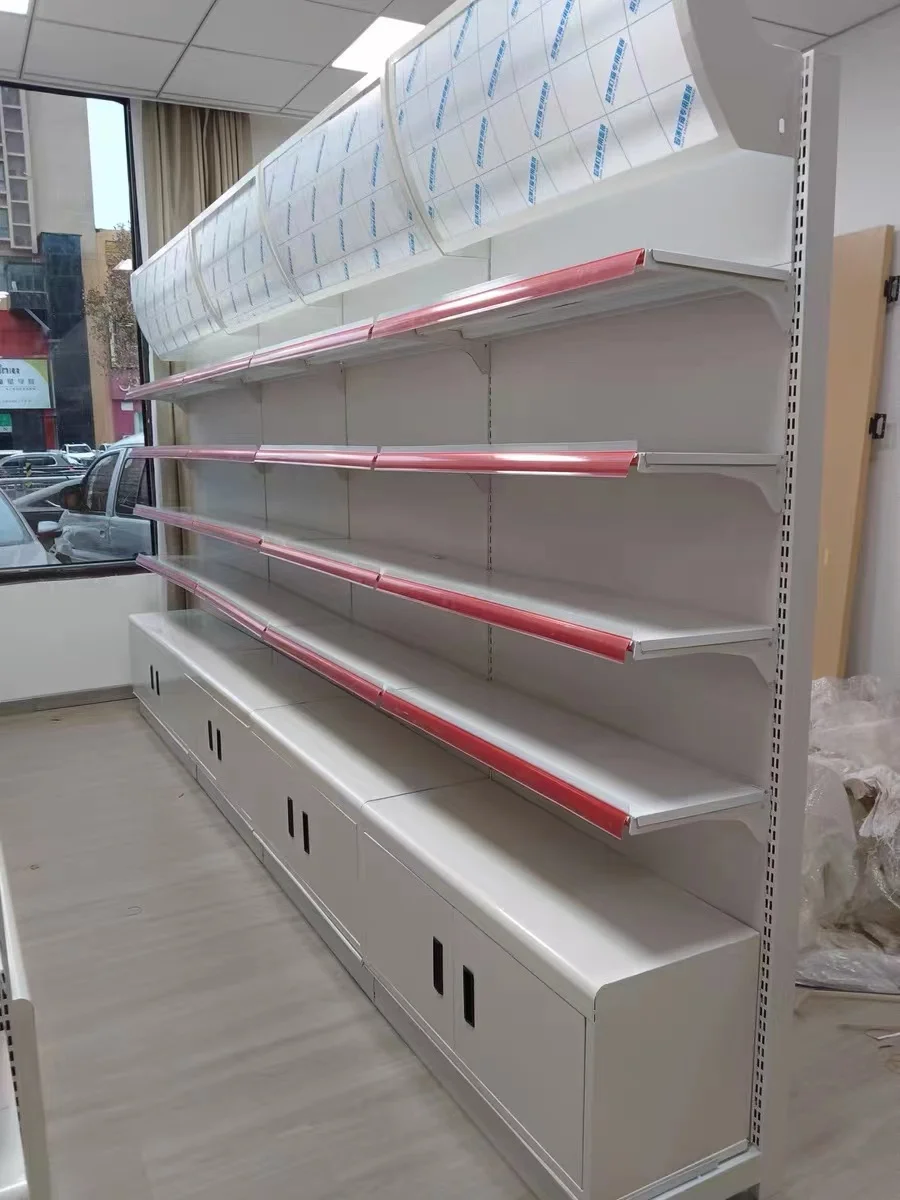 Factory Customized Color Size grocery store shelf convenience store supermarket shelves pharmacy shelves