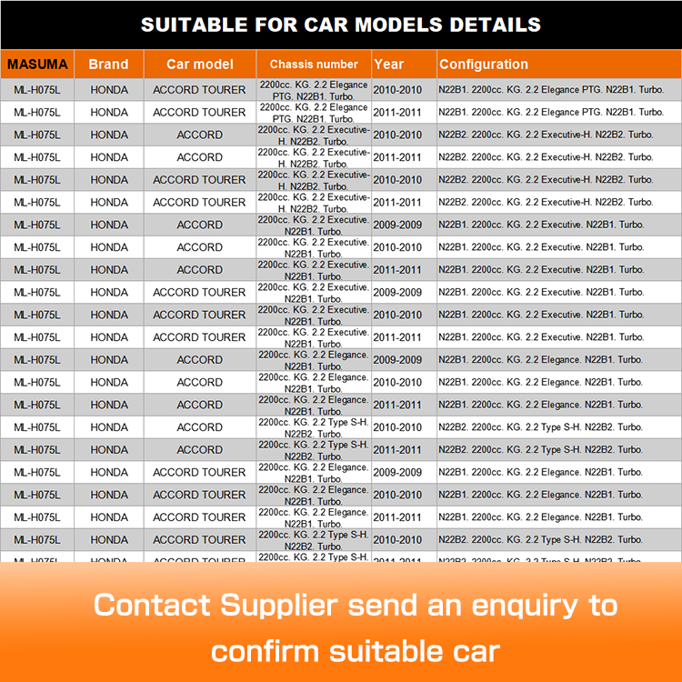ML-H075L MASUMA NO. Stock link stabilizer Auto Suspension Systems for HONDA ACCORD CU2