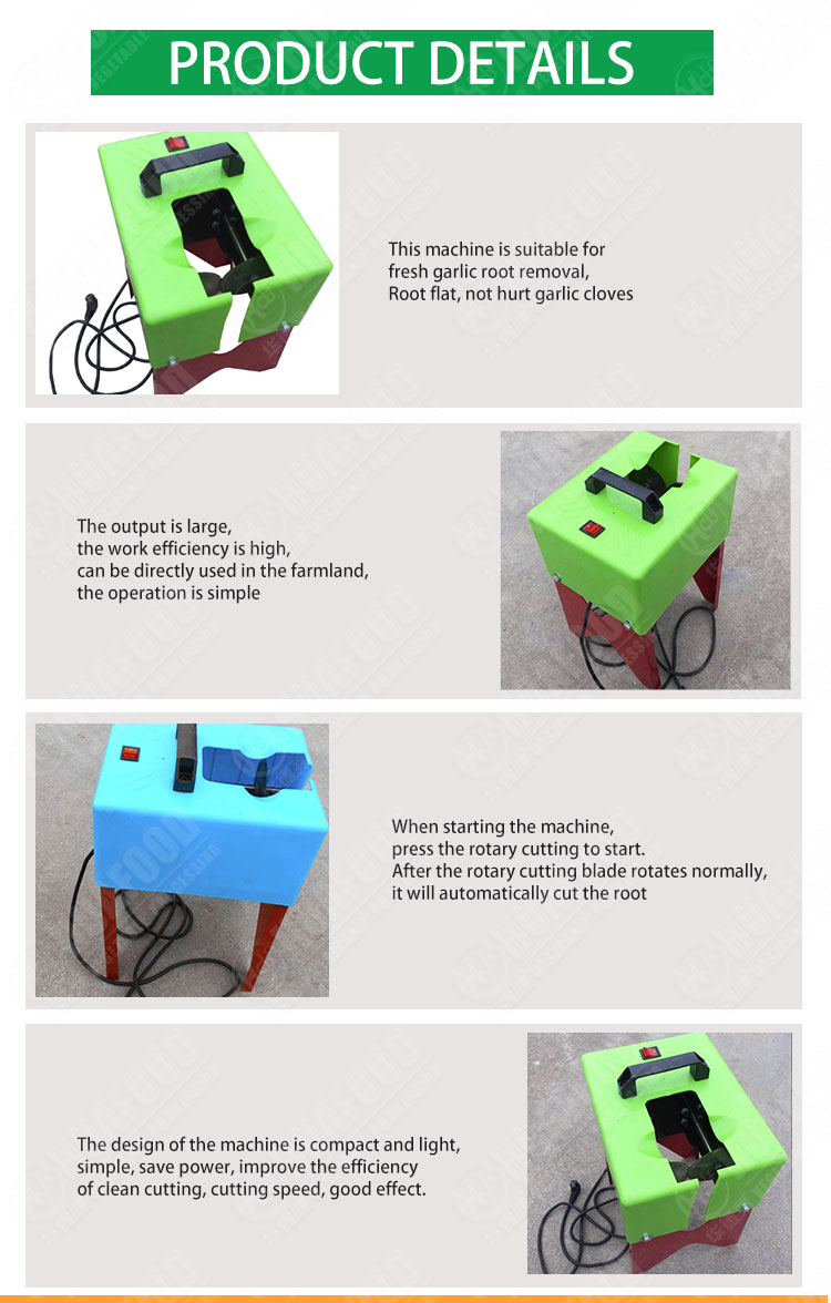 Electric small home fresh garlic root and stem cutting machine/garlic roots cutter for kitchen