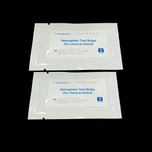 China Health Of Red Blood Cells Hemoglobin Test Strips Dry Chemical Method on sale