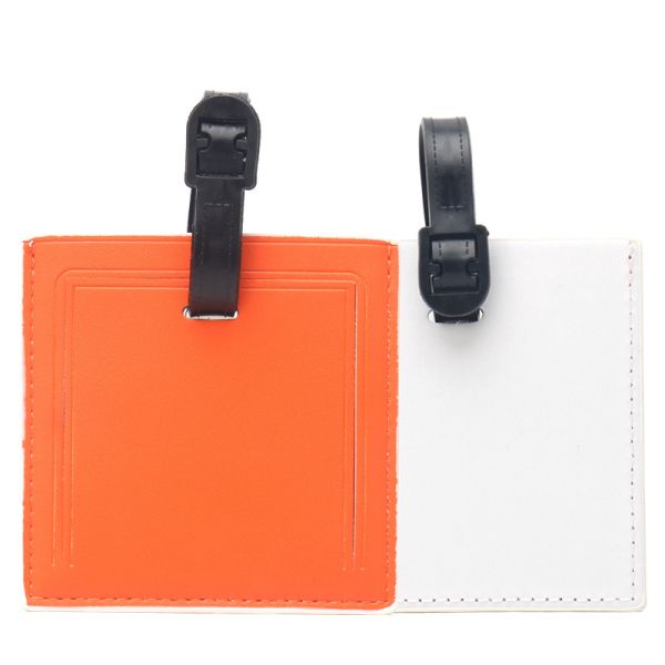 Square Shape Sublimation Luggage Tag Blanks leather luggage tags personalized