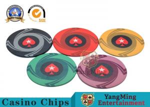 China Round Plastic Ceramic Blank Casino Poker Chips Sets , Colorful Polyspectra Chip on sale