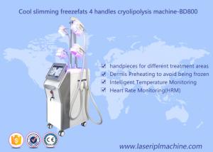 Quality 4 Handle Weight Loss Cryolipolysis Machine / Fat Freezing Vacuum Cavitation Slimming Machine wholesale
