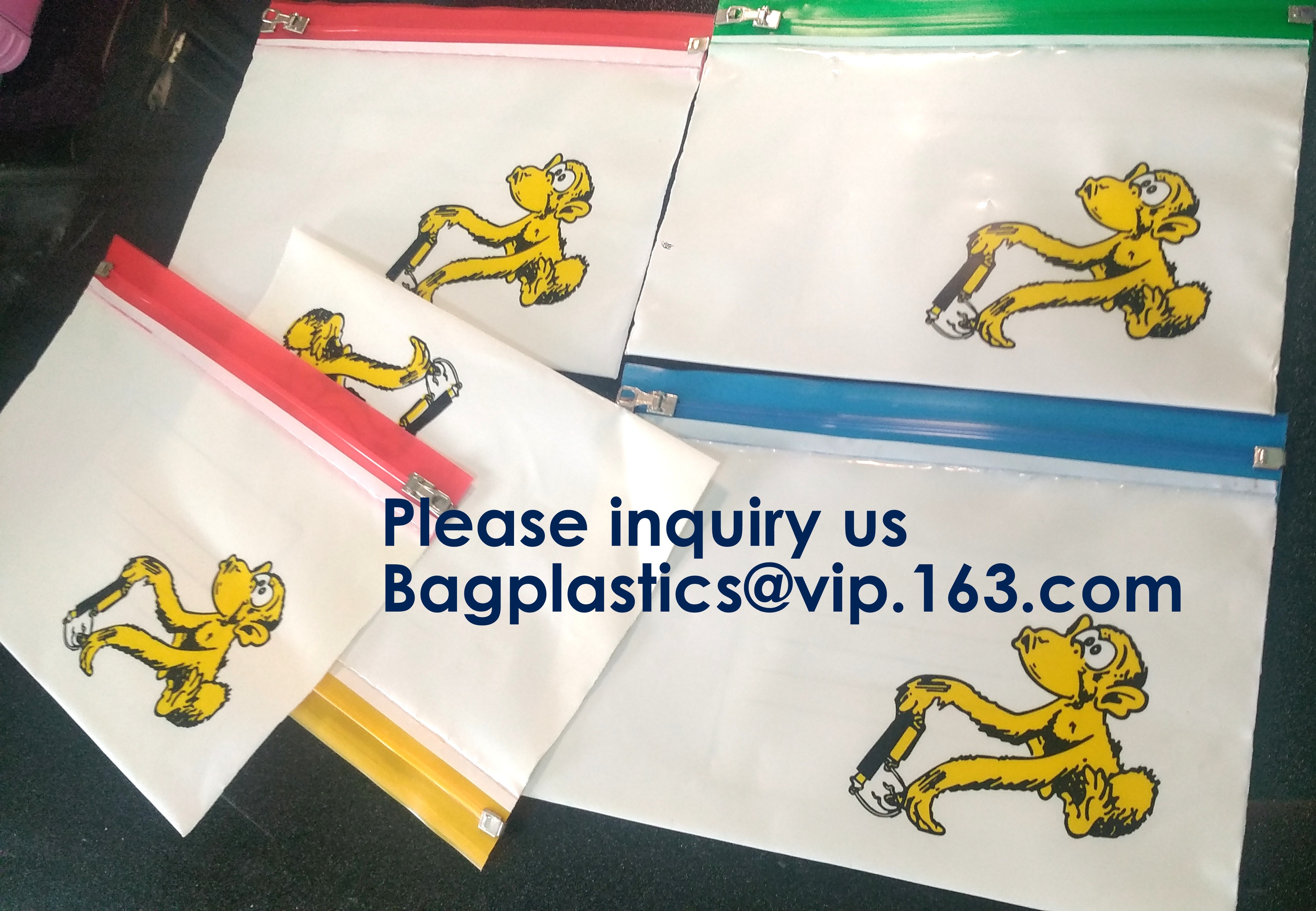 Waterproof Clear Plastic File Document File Bag For Bill Invoice Note File,Zip Plastic EVA Bags Blank Packaging Pouch
