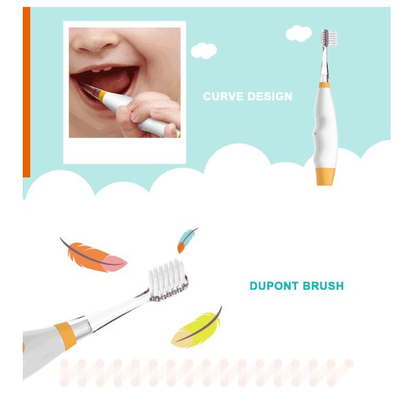 Kids IPX7 Oral Care Electric Toothbrush Battery Powered With Dupont Nylon Bristle