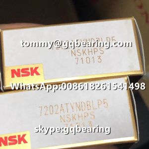 Quality P5 Precision Light Preload NSK 7202ATYNDBLP5 Angular Contact Ball Bearing wholesale