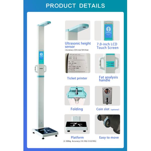 Smart Scale for Body Height Weight and Fat Digital