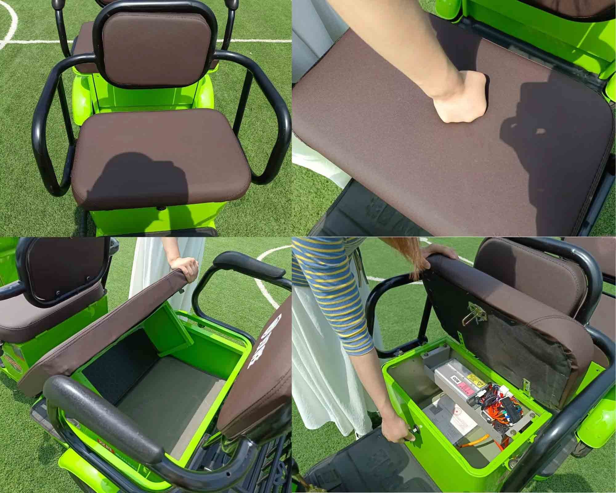 Pick Up Drop Off Battery 2 Seater Electric Tricycle For Adults Small Household Three Wheeled