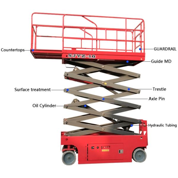 Electric Scaffolding Lift for Building Construction Remote Control Mobile Lifting Platform Truck Foldable Electric Lifting Tool
