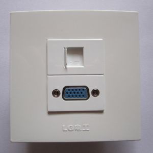 Quality Fashion White Color 86 Wall Socket RJ45 VGA PC Panel For Home Hotel Universal Using wholesale