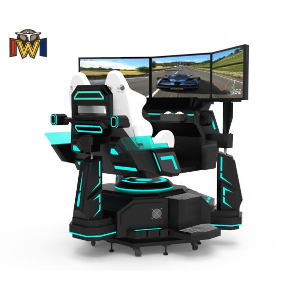 Six Axis VR Racing Simulator Dynamic Triple Screen Racing Setup