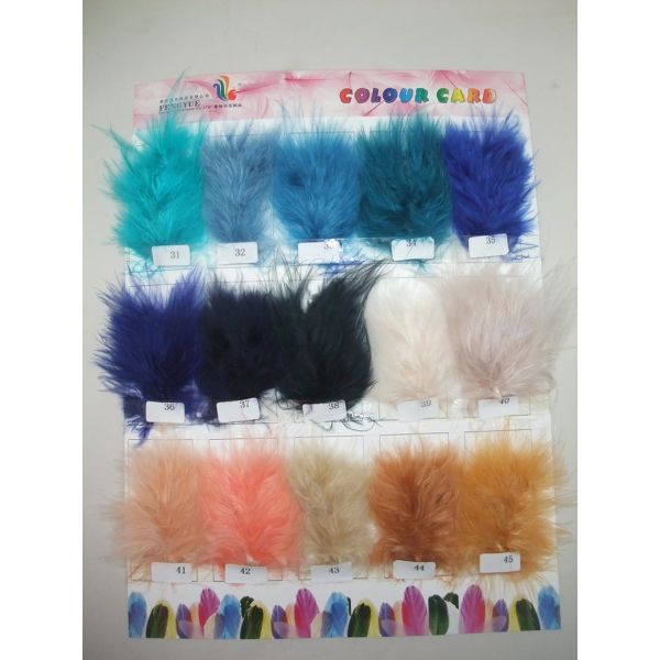 Dyed Pattern Black Satin Hackle Feather Fringe Trim for Party Decoration 4-6inch