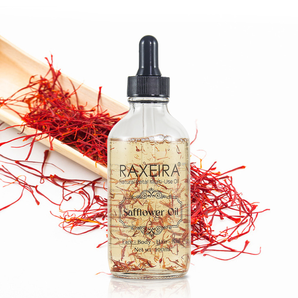 Private Label Moisturizing Natural Safflower Massage Essential Oil Natural Moisturizer Massage Face Body Hair Multi-Use