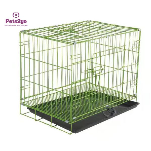 Double Door Wire Material 9kg Pet Carrier Cage