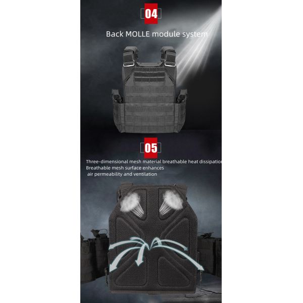 Quick Release Military Ballistic Armor 3kg 1000D Nylon NIJ IV Vest