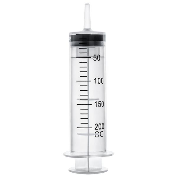200ml Food Grade Plastic Disposable Syringe With Precise Scale Perfect For Storage And Measurement Of Solutions