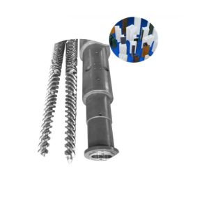 Quality PVC Pipe Bimetallic Twin Conical Screw Barrel 30mm Screw Distance wholesale