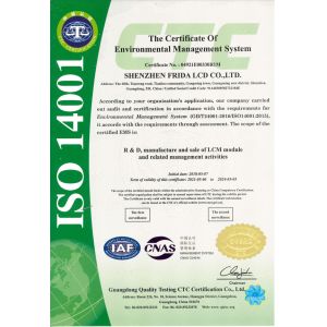 Shenzhen FRIDA LCD Co., Ltd Certifications