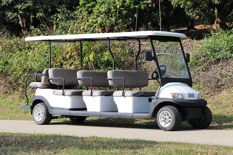 White 8+3 Seat Tourist Electric Sightseeing Shuttle Bus CE Approved