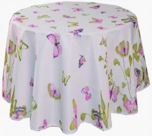 China Round Printed Polyester Table Cloth Banquet Polyester Table Cloth on sale