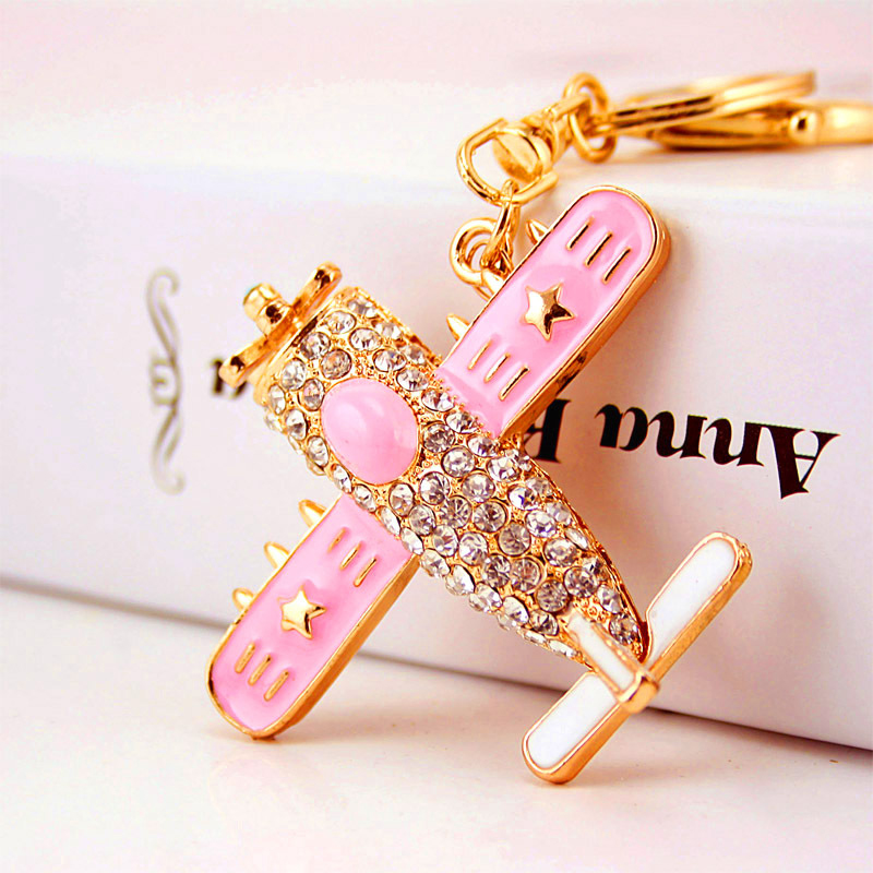 motorcycle Rhinestone Key Chain 6cm x 6cm Luxury Crystal Pendant