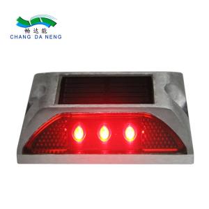 China Yellow red  led solar road studs Highway retro-reflective aluminum 3pcs LED/side on sale