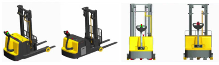 Long Handle Structure Warehouse Forklift Trucks 24V 270Ah Good Stability