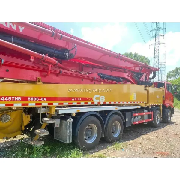 2020 Sany 2nd Hand Concrete Boom Trucks 56m Truck Mounted Concrete Pump Used