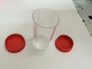 China Extrusion Clear PET Plastic round tube with red Lids chocolate clear tube on sale