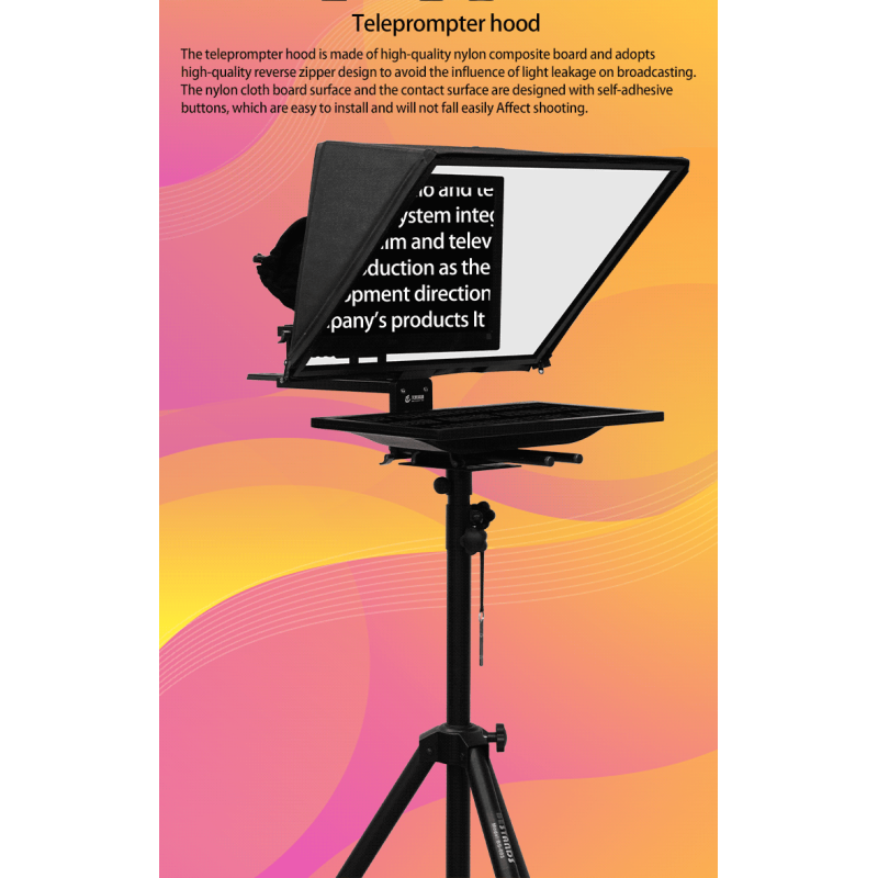 20-inch Single Screen Tempered Prompter Glass for Accurate Teleprompting and Shooting