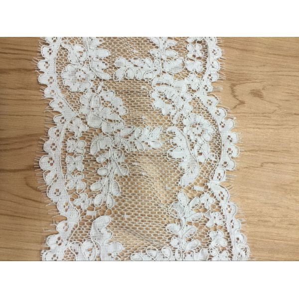 Jacquard Lace border for Wedding dress Cord lace edge in Ivory Color