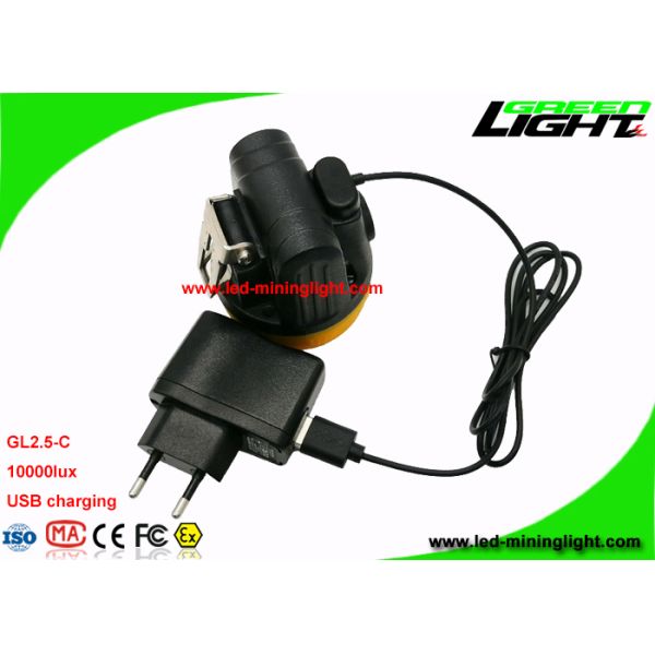 10000 Lux Underground LED Coal Mining Lights with USB Charger 170g Light Weight