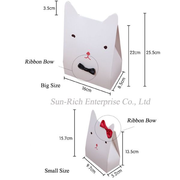 Custom New Design Dog Head shape Paper box for candy or gift